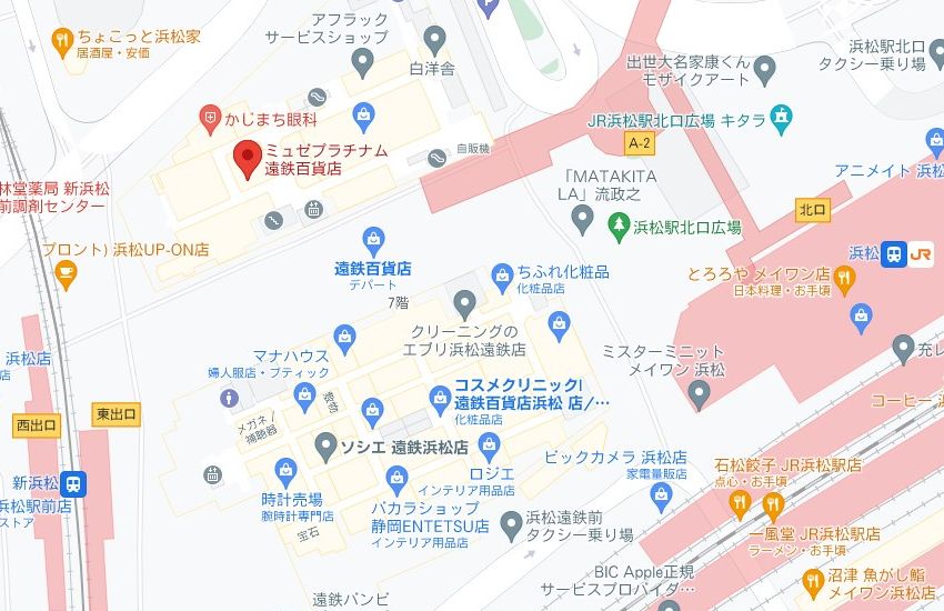 ミュゼプラチナム遠鉄百貨店の周辺地図