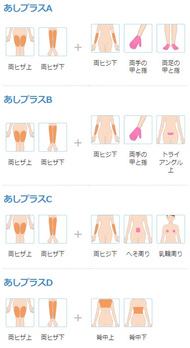 ミュゼの全身脱毛コースバリューのあしプラス