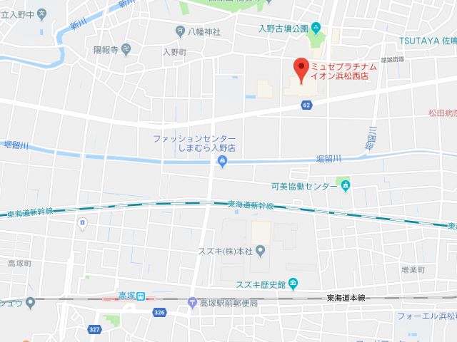 ミュゼプラチナムイオン浜松西店地図