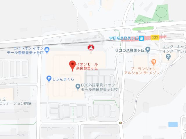 ミュゼプラチナムイオンモール奈良登美ヶ丘店地図