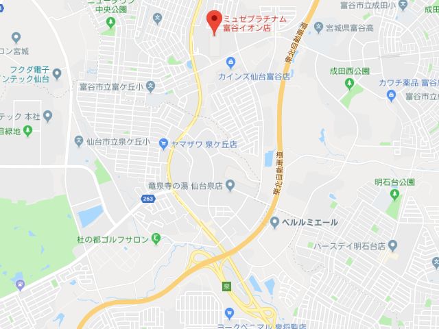 ミュゼプラチナム富谷イオンモール店地図