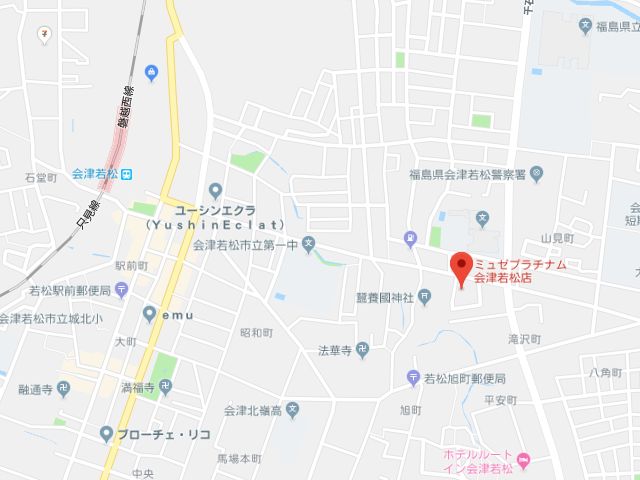 ミュゼプラチナム会津若松店地図