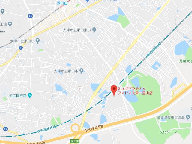 ミュゼプラチナムフォレオ大津一里山店地図