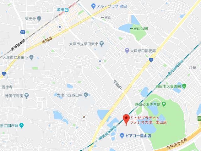 ミュゼプラチナムフォレオ大津一里山店地図