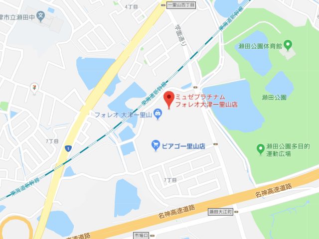 ミュゼプラチナムフォレオ大津一里山店地図