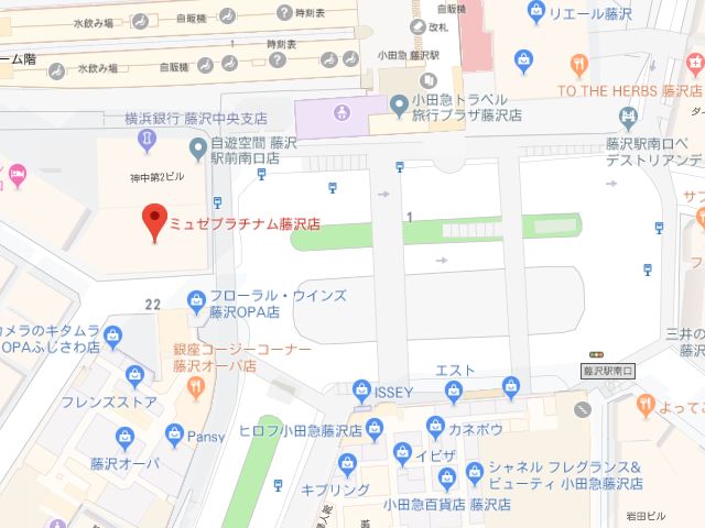 ミュゼプラチナム藤沢店地図