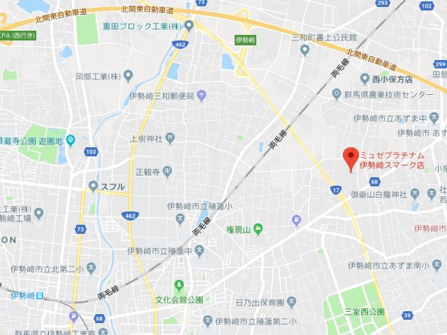 ミュゼプラチナム伊勢崎スマーク店地図
