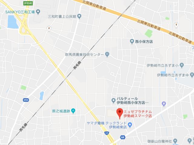 ミュゼプラチナム伊勢崎スマーク店地図