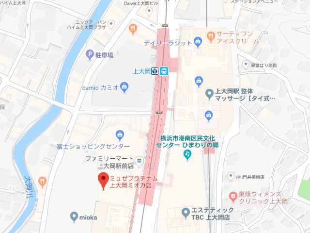 ミュゼプラチナム上大岡ミオカ店地図