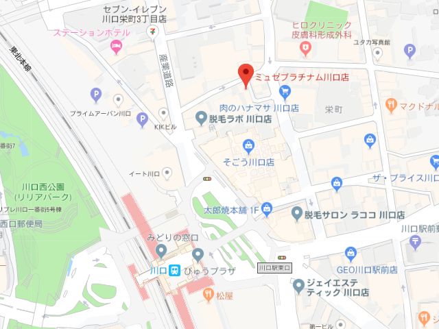 ミュゼプラチナム川口店地図