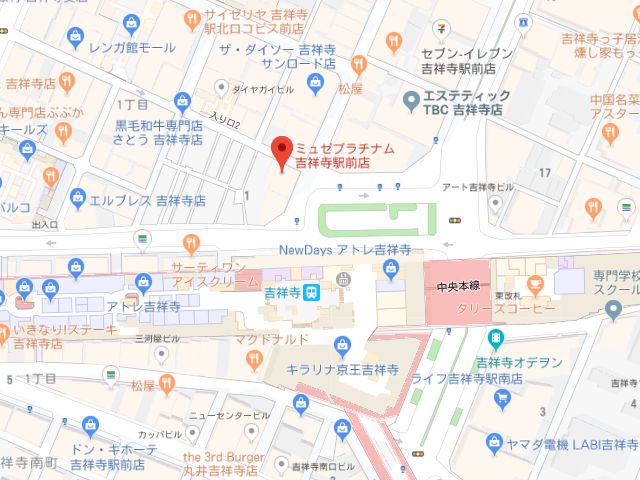 ミュゼプラチナム吉祥寺駅前店地図