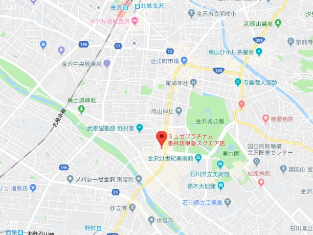 ミュゼプラチナム香林坊東急スクエア店地図