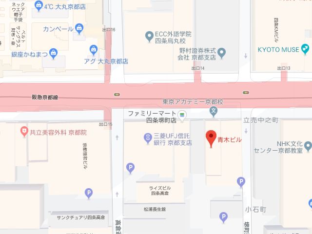 ミュゼプラチナム四条烏丸店地図