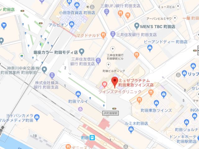 ミュゼプラチナム町田東急ツインズ店地図