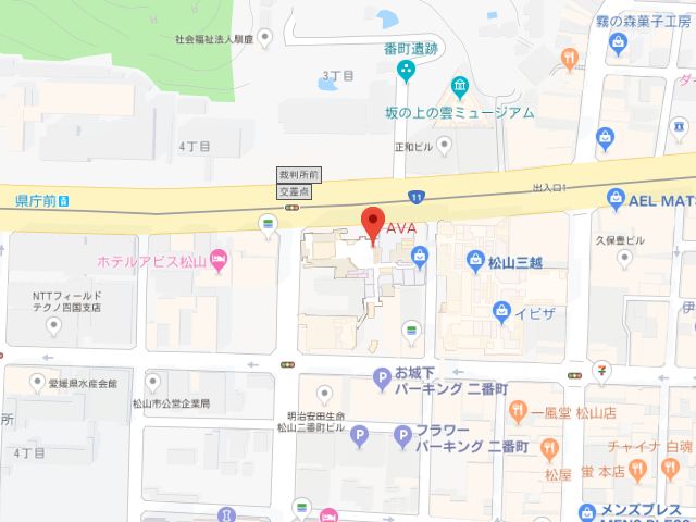 ミュゼプラチナム松山店地図