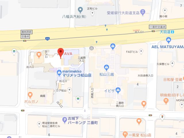 ミュゼプラチナム松山店地図