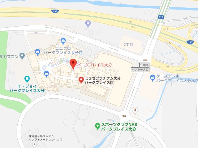 ミュゼプラチナム大分パークプレイス店地図