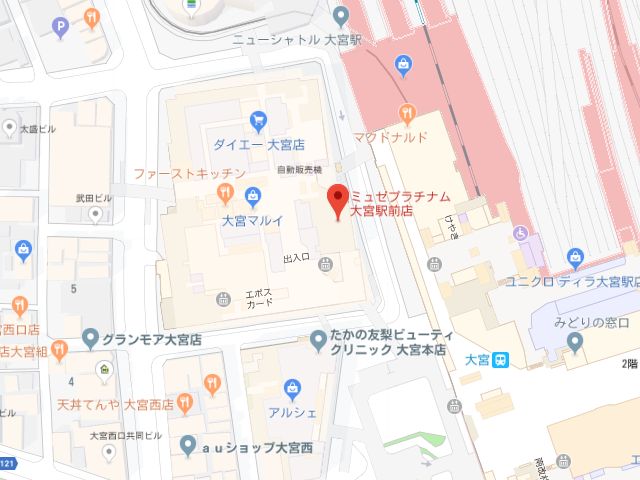 ミュゼプラチナム大宮西口駅前店地図