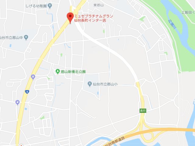 ミュゼプラチナムグラン仙台長町インター店地図