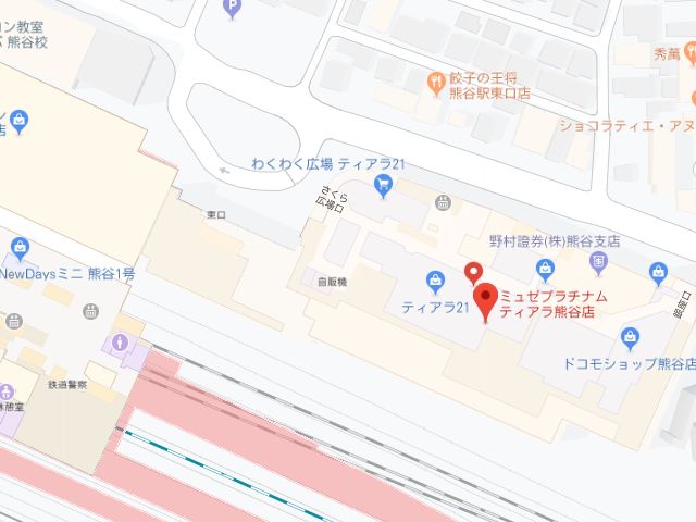 ミュゼプラチナムティアラ熊谷店地図