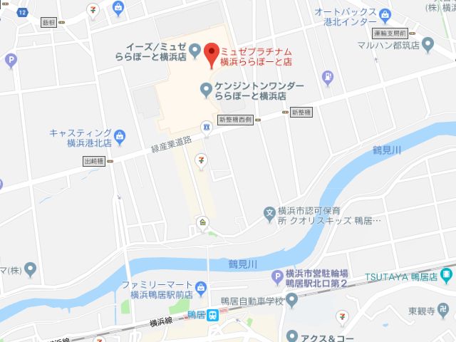 ミュゼプラチナム横浜ららぽーと店地図