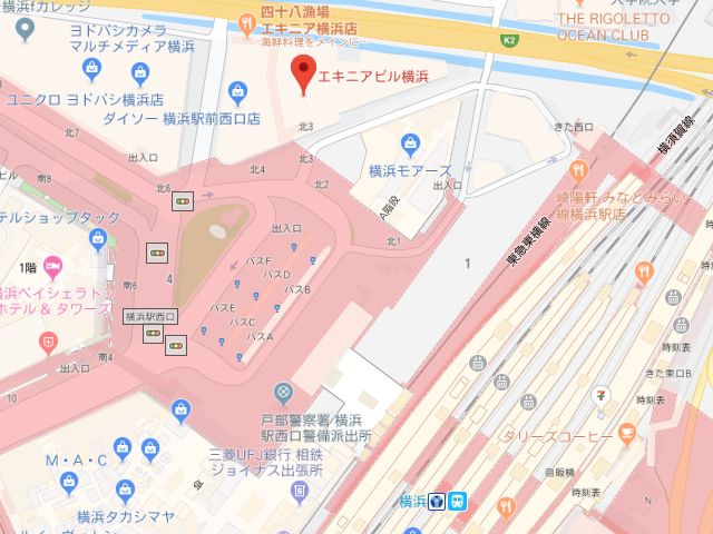 ミュゼプラチナム横浜西口エキニアアネックス店地図
