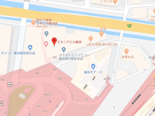 ミュゼプラチナム横浜西口エキニアアネックス店地図