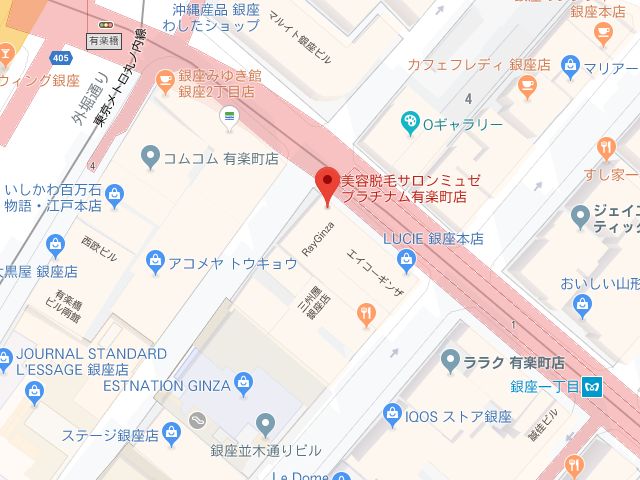 ミュゼプラチナム有楽町店地図